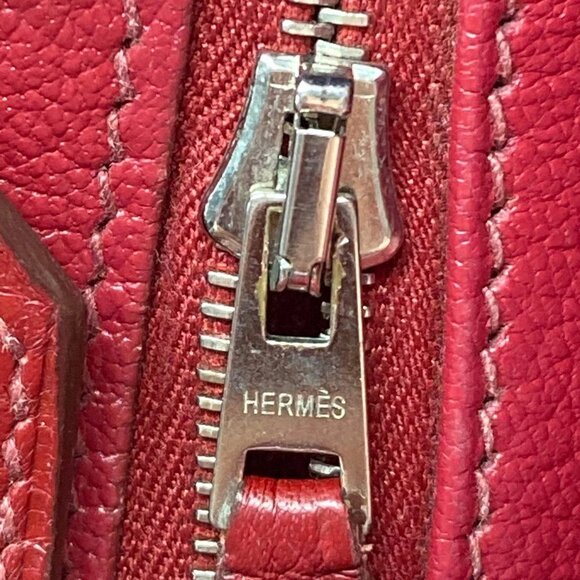 Hermes Birkin Togo 35 Red/Silver - Picture 6 of 10